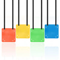 4 Pieces Soccer Markers with Straps Practical Soccer Target Boards High Visibility Square Target with Straps for Coaches