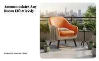 Minimalist and aesthetic plush Lounge Chair Modern Design Armchair space-saving Indoor Seating Comfortable for Apartment Dwellers, Interior Designers, Balcony, Bedroom, Office, Reception Area