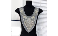 Beaded Collar Embroidered Collar with Embroidery Decorative for Formal Wear