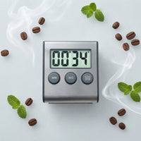 1 Piece Cooking Timer Digital Magnetic Countdown Timer Stainless Steel Kitchen Timer Timekeeping Device Large Display Alarm Timer Suitable for Classroom Kitchen Study Session