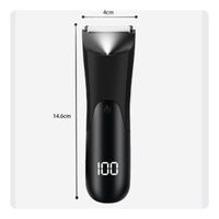 Rechargeable Body Trimmer with Guide Comb Cordless Electric Body Hair Trimmer Portable Grooming Tool with Light Compact for Men, Home, Travel