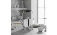Wide Mouth Stainless Steel Tea Kettle Induction Safe Tea Kettle with Strainer Long Spout Teapot Arched Handle