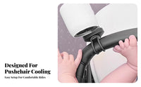 Multi-Functional Stroller Fan Mount Easy to Install Attach-on Fan Stand 360° Rotation for Parents, Caregivers, Travel, Outdoors, Bedroom