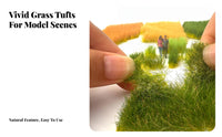 Hand Tear Grass Sheet DIY Model Grass Clusters Easy to Use Model Terrain Tufts for Hobbyists, Wargamers Dioramas, Sand Tables, Fairy Gardens