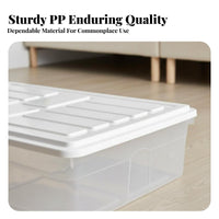 Wheeled Clothes container Slim Design Underbed Container Space-Saving for Under Bed