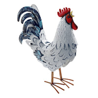Realistic Metal Cock Ornament Outdoor 3d Cock Sculpture Long-Lasting Yard Art Sculpture Rustic for Patio