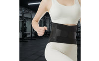 Double Adjustable Straps Double Compression Waist Belt Flexible Stays Sports Waist Brace Breathable Elastic Support Belt Hook-and-Loop Closure for Weightlifting, Gym, Cycling, Workout