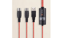 Plug and Play USB to MIDI Cable 2m USB to MIDI Adapter Bus Powered Built-in Driver for Music Producers, Musicians, Home Studio, Recording, Keyboard Practice