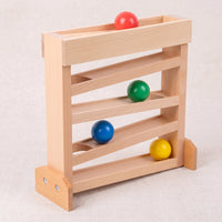 Wooden Ball Tracker Educational Ball Tracker with Ramp Smooth for Daycare