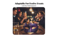 Mysterious Look men's Halffacial covering Stylish Design Costume Accessory Adjustable Fit universal size for Party-Goers, Cospelements, costume masquerade events, Nightclubs, Cosplay happening, Themed happenings