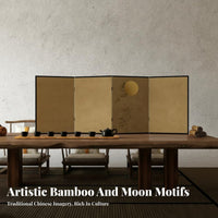 Miniature 6-Panel Art Screen Chinese design 6-Panel Miniature Divider for Adults