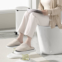 Spring Footrest Curved Foot Stool with Spring Portable Footstool Comfortable Ottoman Sturdy for Office, Toilet