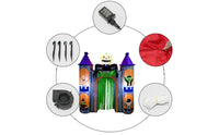 Haunted Castle Arch Easy to Inflate Inflatable Arch with Lights Walk-Through Prop Sturdy Inflatable Castle Medieval