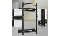 Wall-Mounted Squat Rack Space-Saving Folding Squat Rack Compact Fitness Equipment for Home Gym Owners, Strength Training