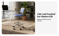360-Degree Swivel Adjustable Pedestal Stool Modern Design Adjustable Low-Back Stool Padded Seat Counter Chair With Footrest for Bar Owners, Professionals, Reception Area, Restaurant, Office, Kitchen