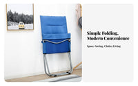 Foldable Adjustable Padded Recliner Sturdy Frame Lounge Chair Eron-the-Movenomic Design Portable Furniture Breathable for Office Workers, Homeowners, Dormitory, Rest Time, Living Room, Balcony