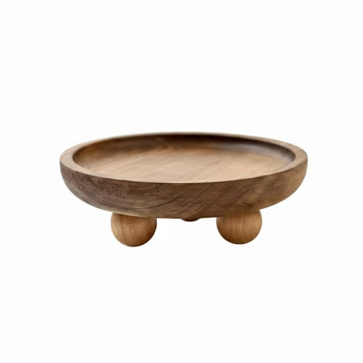 Decorative Key Tray Minimalist Design Footed Wood Tray Multipurpose Tabletop Organizer for Entryway, Desktop, Dresser