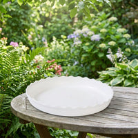 Plant Saucers with Ridged Spiral Bottom, Heavy Duty Resin Plant Pot Saucer and Drip Tray, Simple Style Garden Plant Tray for Outdoor Use
