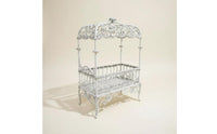 Dollhouse Birdcage Model European Design Miniature Birdcage Stand DIY Project Miniature Wrought Iron Bed for Collectors, Hobbyists, Diorama