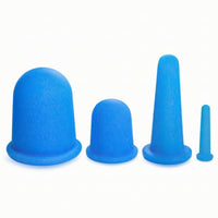 4 Pieces Vacuum Cupping Set Unbreakable Silicone Cupping Cups Easy to Clean