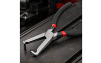 Heat-Treated Automotive Cutting Plier Forged Serrated Cutting Plier Curved Handles Long Reach Wire Snips for Auto Repair, Small-Space Work