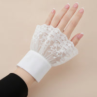 Lace Sleeve Cuffs Flared Lace Wrist Cuffs Delicate Apparel for Women