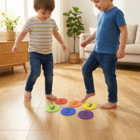 24 Pieces Numbered Carpet Markers Educational Carpet Markers with Numbers Colorful for Teachers, Preschoolers, Classroom, Preschool, Playroom