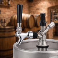 Threaded Keg Beer Faucet Polished Keg Tap with Lever Handle Compact Beer Faucet with Handle Long-Lasting for Kegerators