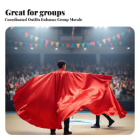 Flocape Effect Gradient Cape Shawl Large-Scale Visual Wearable Performance Capes Lightweight Dance Cape Comfortable for Students, Performers, Opening Ceremonies, School Events, Stage Performances, Sports Fields