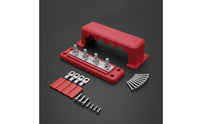Four-Way Busbar with M8 Posts Insulated Power Distribution Block with Cover Bus Bar with 4 Studs Corrosion-Resistant