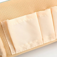 Portable Compact Travel Makeup Bag Soft Textile Zippered Cosmetic Pouch Smooth Finish Travel Makeup Bag