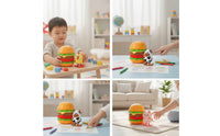 Bouncing Hamburger Toy Novelty Burger Toy with Character Cute Play Food Mini for Playtime