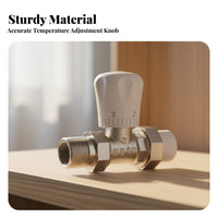 Easy to Install PPR Thermostatic Heater Valve Energy Saving Thermostatic Heater Valve Heat and Cold Resistant for Homeowners, Heater S