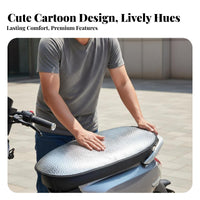 Sun Protection Electric Scooter Seat Cover Elastic Straps Motorcycle Sunshade Cushion Easy Installation for Commuters, Adults, Summer Riding