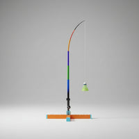 Solo Badminton with Elastic Pole User-Friendly Badminton with Telescopic Elastic Rod Glowing for Court