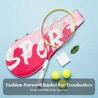 High Elasticity 27 Inch Tennis Racket Long-Lasting Beginner Tennis Racket Pre-Strung for Beginners, Amateur Players, Practice, PE Class
