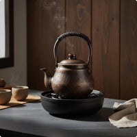 Handmade Copper Kettle Thickened Cookware Heat Resistant for Home, Commercial