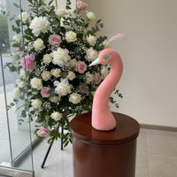 Flocked Peacock Head Model Elegant Design Peacock Bust Ornament Prop Lightweight Foam Feather Event Decoration for Florists, Inaugural Event