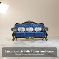Button-Tufted Leather Sofa sturdy Wood Construction Lounge Couch traditional European design Indoor Furniture for Adults, partners, Living Room, KTV, Bedroom