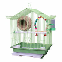 Large Size Rolling Parrot enclosure Breeding Design avian Enclosure sturdy Metal Construction Aviary Spacious Interior for Indoors, Living Room, Home