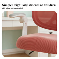 Ergonomic Support Adjustable child's Task Chair Stable Base Adjustable Posture Chair Lockable Casters kids' Furniture With Footrest for Children, Students, Writing, Studying, Study Room, literature engagement