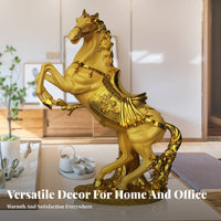 Feng Shui Horse Sculpture Gilded Finish Success Horse Decoration House Decoration Meaningful Gift Desktop Decor Finely Crafted