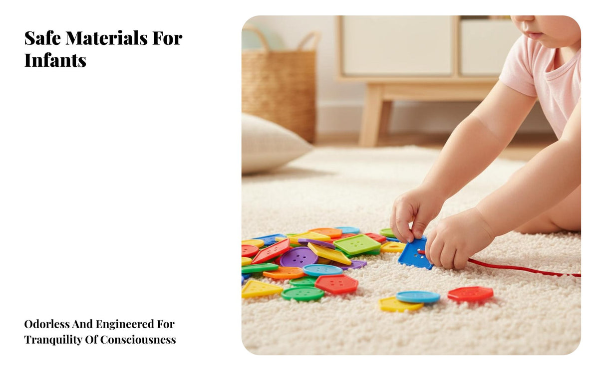 Geometric Shapes Stringing Beads Hand-Eye Coordination Young Child Fine Motor Toy Smooth Edges Large Button Lacing Toy for Infants, Daycare, Playroom