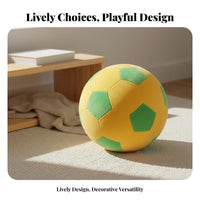 Soccer Ball Stuffed Toy Great Gift Idea Stuffed Football Pillow PP Filling Stuffed Soccer Ball for Kids, Young Children, Playroom, Game Room