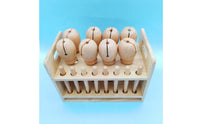 Wood Musical Toy with Storage Box Educational Rhythm Clapper Set Polished Percussion Instrument for Children