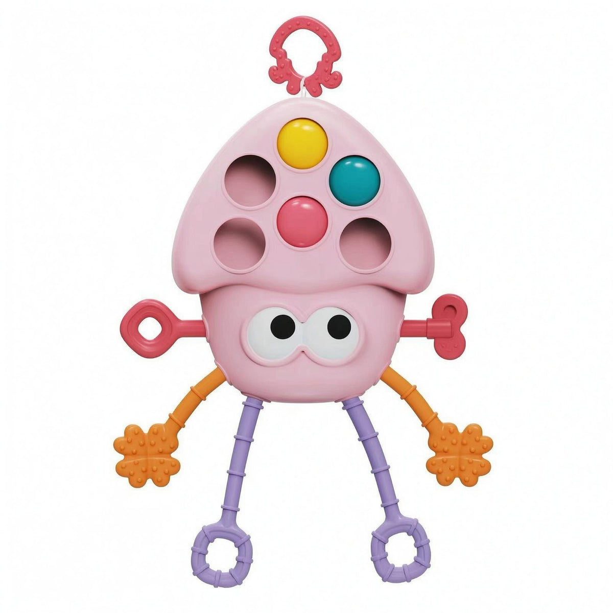 Textured Sensory Sea Creature Toy Grasping Sea Creature Baby Toy Multiple Textures Infant Item Pink for Babies