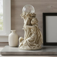 European Style Resin Ornament Detailed Sculpting Celestial Fairy Statue Ornate Mythical Maiden Sculpture for Courtyard, Hotel