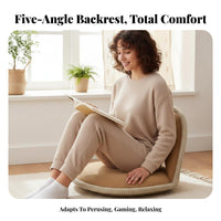 Foldable Design Adjustable Backrest Lounger Thickly Padded Adjustable Floor Lounger Thick Padding Lazy Sofa Multi-Purpose for Students, Meditators, Bay window seat, Bedroom, Lounging, Living Room
