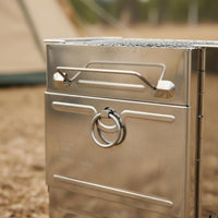 Portable Biofuel Firewood Cooker Lightweight Foldable  Stainless Steel Camping Grill for Backpackers, Backpacking, Picnic