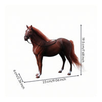 Horse Figurine with Bridle Realistic Horse Figurine Carved Bridle for Dioramas, Displays